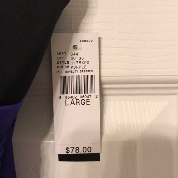 NWT iz Byer Dress, in Black and Purple - Picture 4 of 5